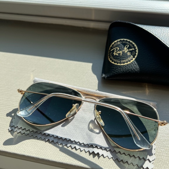 Ray-Ban Gold Frame Aviator Sunglasses main image 5